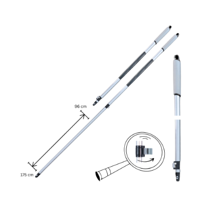 Bild von Teleskop AluminiumStiel – 96-175 cm Ø 23 mm für Halter & Wischsysteme